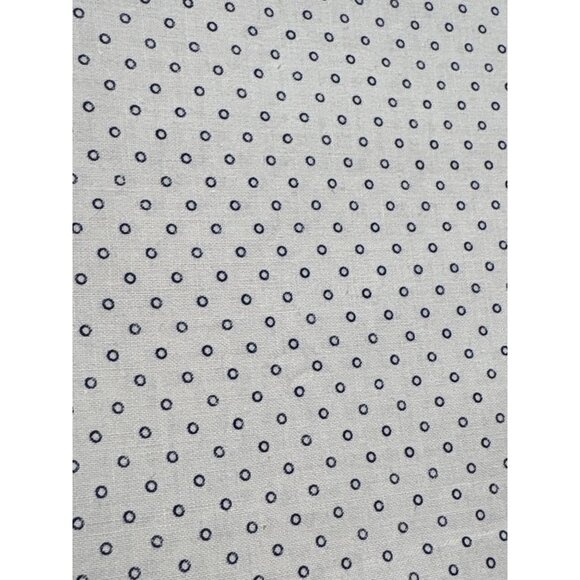 Polka Dot Cotton Fat Quarter Fabric 18" x 22" Navy on Cream for Quilting & Sewin - Picture 1 of 4